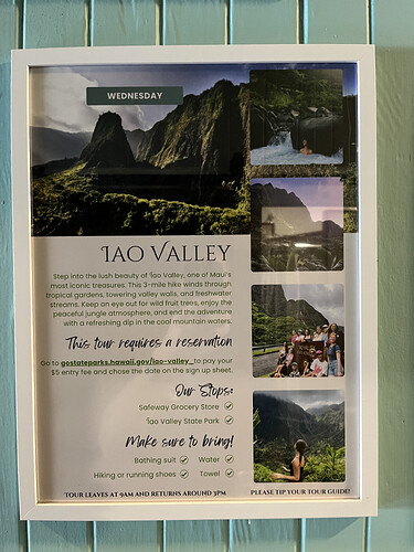 Wednesday - Iao Valley